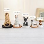 Personalisierte Handgefertigte Haustier Portrait Statue mit Schild und Sockel Hase Hund Katze Papagei Schildkröte Geschenk für Tierliebhaber