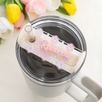 Personalizzato floreale AcrilicoTumbler Nome Tag Accessori per Stanley Cup Compleanno Party Favor Regalo per gli amici della famiglia