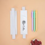 Personalised Birth Flower Name Leather Bookmark Band with Pen Pocket Reading Accessory Birthday Gift for Bookworms