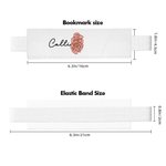 Personalised Birth Flower Elastic Leather Pen Case Holder Bookmark with Name Birthday  Stationery Supplies Gift for Bookworm Book Lover