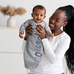 Personalized Colorful Floral Doodle Letter 100% Cotton Baby Sleeper Gown with Name Coming Home Outfit Baby Shower Birthday Gift for Newborns