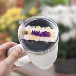 Personalizzato floreale AcrilicoTumbler Nome Tag Accessori per Stanley Cup Compleanno Party Favor Regalo per gli amici della famiglia