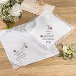 Gepersonaliseerde Eerste Heilige Communie Zakdoek van kant met naam en tekst Doopcadeau voor haar