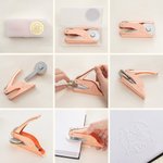 Personalized From The Library of Name Book Flower Design Embosser Stamp Hand Held Embosser Set Birthday Gift for Book Lovers