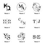 Personalisierter Monogramm Buchpräger mit Initialen und Blumen Prägestempel Geburtstag Jahrestag Hochzeit Geschenk für Bücherwürmer Buchliebhaber