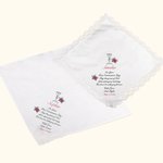 Gepersonaliseerde Eerste Heilige Communie Zakdoek van kant met naam en tekst Doopcadeau voor haar