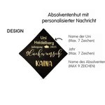 Personalisierter Niedlicher Absolventenhut Plüsch Teddybär mit Namen und Uni-Wappen Schule Abschluss Geschenk für Kinder Absolventen der Klasse 2025