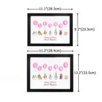 Personalized Cute Peter Rabbit Balloon Photo Frame with Name and Date Baptism Easter Birthday Gift for Newborn Kids