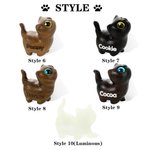 Personalised Mini Cute Cat Wooden Carved Statue Collectible Figurine with Engraved Name Handmade Home Desk Decor Birthday Gift for Cat Lovers