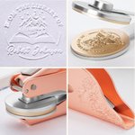 Personalized From The Library of Name Book Flower Design Embosser Stamp Hand Held Embosser Set Birthday Gift for Book Lovers