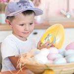 Uovo di Pasqua jumbo personalizzabile con nome e iniziali Peter Rabbit bomboniere per Pasqua caccia alle uova feste regalo per bambini