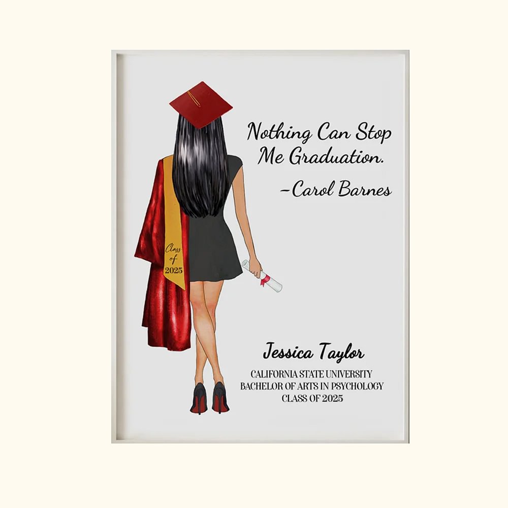 Impression souvenir de graduation personnalisée pour elle