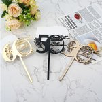 Personalized 40th 60th Happy Birthday Cake Topper with Name Cake Party Accessory Birthday Gift for Family Friend