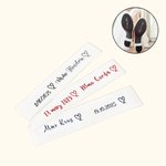 Autocollant pour Chaussures de Mariage Personnalisé avec Nom Date et Coeur Accessoires de Mariage Cadeau pour Couple