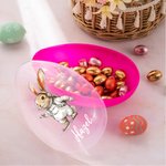 Personalisierte Multicolor niedlichen Kaninchen Karriere Ostereier mit Namen Party Gunst Osterkorb Stuffer Geschenk für Jungen Mädchen