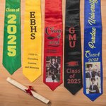 Personalized Unisex Embroidered Graduation Stole with Text and Photo Class of 2025 Graduation Gift for Graduates