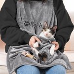 Tablier de chat ajustable avec trous et poche Cadeau d'anniversaire pour les propriétaires de chats