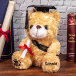 Personalisierte Niedlichen Plüsch Teddybär Spielzeug mit Namen Schule Abzeichen Schulabschluss Geschenk für Absolventen