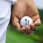 Pallina da golf personalizzata con personaggio e nome fronte e retro regalo di Natale compleanno e festa del papà per giocatori di golf