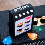 Support de médiator de guitare imprimé en 3D avec nom Accessoire de guitare personnalisé Cadeau d'anniversaire pour les joueurs de guitare et les amoureux de la musique