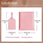 Etichetta per bagagli e portapassaporto in pelle PU multicolore personalizzati con nome e monogramma regalo per papà e appassionati di viaggi