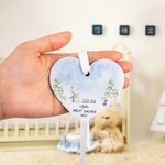 Personalised Baby‘s First Easter Acrylic Ornament with Name and Lanyard Cute Scarf Bunny Home Decoration Easter Holiday Party Gift for Newborn