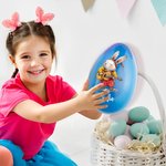 Personalisierte Multicolor niedlichen Kaninchen Karriere Ostereier mit Namen Party Gunst Osterkorb Stuffer Geschenk für Jungen Mädchen