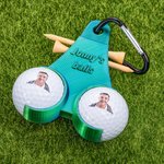 Personalized 3D Printed Funny Golf Ball Holder and Tee Holder with Clip and Text Golf Accessory Sports Gift for Golf Lover Men
