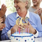 Personalized 40th 60th Happy Birthday Cake Topper with Name Cake Party Accessory Birthday Gift for Family Friend