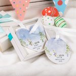 Personalised Baby‘s First Easter Acrylic Ornament with Name and Lanyard Cute Scarf Bunny Home Decoration Easter Holiday Party Gift for Newborn