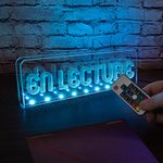 Présentoir de Disques Vinyles Personnalisé avec Texte Lumière Colorée Changeable Console en Acrylique Cadeau Anniversaire pour Mélomane