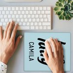 Personalisierte Boss Lady Anti-Rutsch-Mauspad mit Namen Computer-Zubehör Büro Geburtstag Geschenk für Freund Familie Kollege