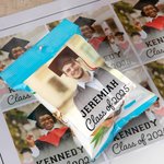 Personnalisé 24 Pcs Photo Graduation Chip Bag Stickers Snack Pouch Label with Name for Class of 2025 High School College Grad Party Favor