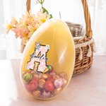 Personalised Cute Easter Bunny Initial Carrot Fillable Easter Egg with Name Easter Party Favor Gift for Boys Girls