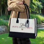 Gepersonaliseerde Luipaardprint Baasdame Grote Canvas Draagtas met Naam Dagelijks Reizen Werk Essentials Promotie Verjaardagscadeau voor Vrouwelijke Manager Baas