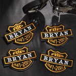 Escudo conmemorativo bordado personalizado con nombre y año para chaquetas de cuero chalecos sudaderas amigos entusiastas de las locomotoras