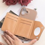 Personalised Birth Flower Crossbody Leather Name Phone Case for iPhone with Long Shoulder Strap and Card Holder Birthday Holiday Gift for Women Girls