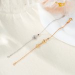 Personalisierte zierliche 1-5 Geburt Blume Birthstone gemischte Charme Armband Familie Schmuck Muttertag Jahrestag Geburtstag Geschenk für Frauen