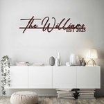Personalised Family Name Established Metal Sign Wall Decor for Wedding Anniversary Housewarming Gift