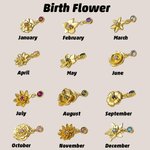 Personalisierte zierliche 1-5 Geburt Blume Birthstone gemischte Charme Armband Familie Schmuck Muttertag Jahrestag Geburtstag Geschenk für Frauen