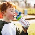 Bouteille d'eau isotherme 12oz avec paille en silicone Couvercle anti-déversement et poignée Cadeau d'anniversaire pour les enfants