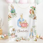 Personalisierte Oster Peter Hase Weiche Decke mit Namen Kuschelig Ostern Haus Deko Geburtstag Babyparty Geschenk für Neugeborene Kinder