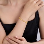Personalisierte zierliche 1-5 Geburt Blume Birthstone gemischte Charme Armband Familie Schmuck Muttertag Jahrestag Geburtstag Geschenk für Frauen