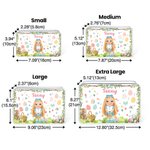 Personalized Floral Easter Eggs Bunny Cartoon Character Biscuit Tin Box with Name Easter Party Storage Accessories Gift for Girls