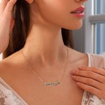 Gepersonaliseerde Multicolor Dainty Arabische Naamketting Moslim Ramadan Islamitische Sieraden Verjaardag Verjaardagscadeau voor Vrouwen