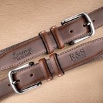 Cintura da uomo personalizzata con monogramma e nome inciso fatta a mano in pelle regalo di San Valentino per festa del papà e anniversario per uomo