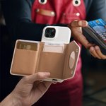 Personalised Birth Flower Crossbody Leather Name Phone Case for iPhone with Long Shoulder Strap and Card Holder Birthday Holiday Gift for Women Girls