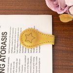 Personalized Zodiac Paw Print Heart Leather Magnetic Bookmark Clip with Initial Reading Stationery Supplies Birthday Gift for Bookworms Book Lovers