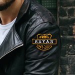 Escudo conmemorativo bordado personalizado con nombre y año para chaquetas de cuero chalecos sudaderas amigos entusiastas de las locomotoras