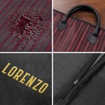 Custodia per abito in pelle impermeabile con maniglia personalizzata con nome ricamato essenziale per viaggi regalo per nozze e compleanno per uomo